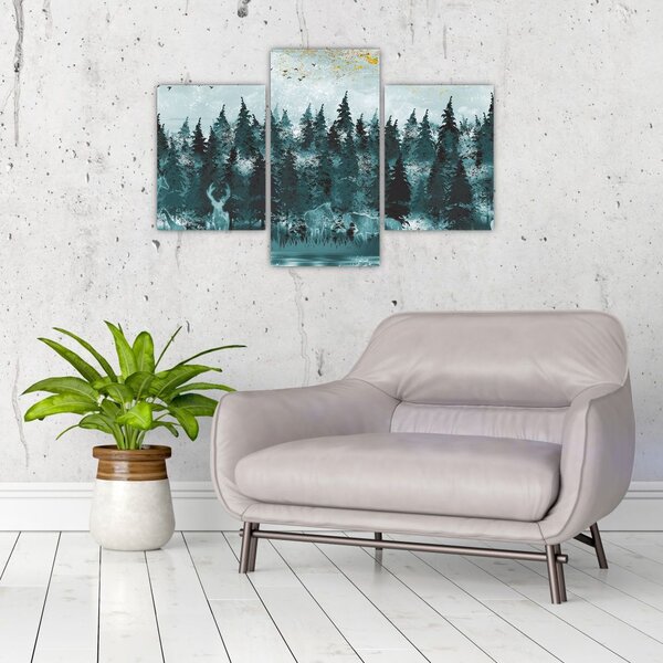 Tablou - Animale din pădure (90x60 cm)