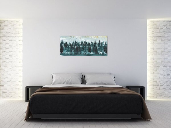 Tablou - Animale din pădure (120x50 cm)