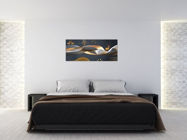 Tablou - Cerb, grafică (120x50 cm)
