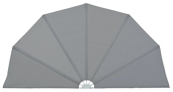 Copertină laterală pliabilă de terasă, gri, 160 cm