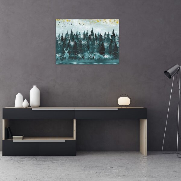 Tablou - Animale din pădure (70x50 cm)