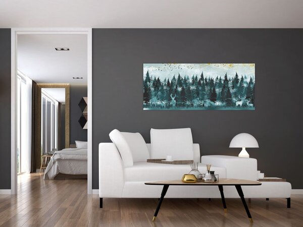 Tablou - Animale din pădure (120x50 cm)