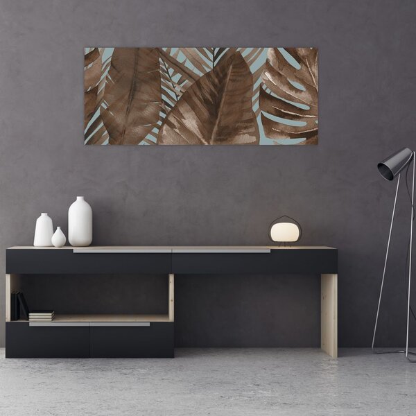 Tablou - Frunze de palmier acvarel (120x50 cm)