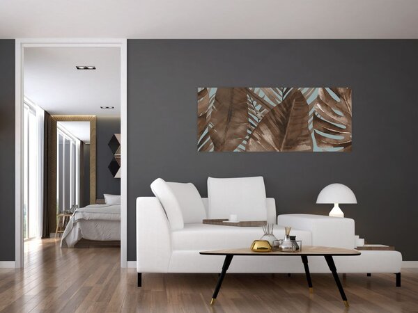 Tablou - Frunze de palmier acvarel (120x50 cm)