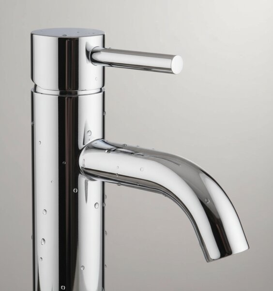 Robinet Lavoar Clasic cu Cap Ceramic, Montaj pe Blat finisaj Argintiu Metalizat