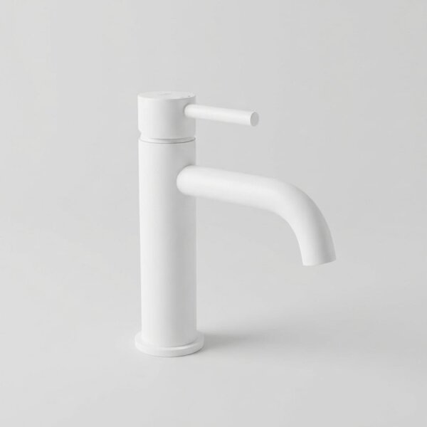 Baterie Lavoar Alb Lucios White Low, Montaj pe Lavoar, Design Modern Compact