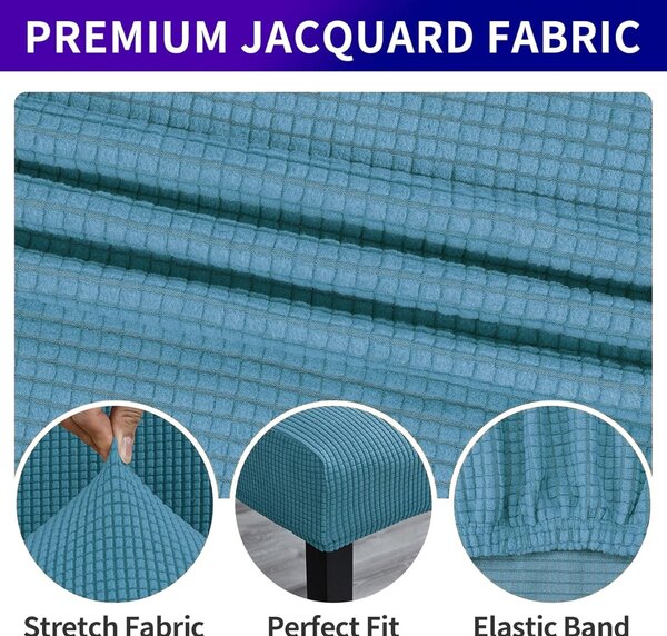 Set 6 huse elastice pentru scaune culoare Bleu
