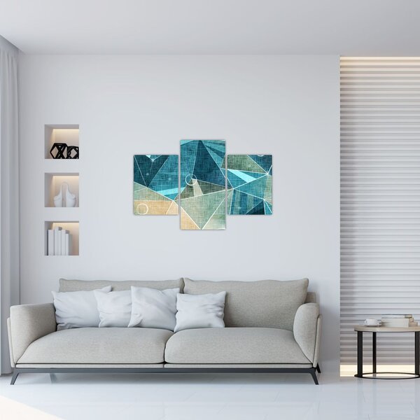 Tablou - Abstract turcoaz (90x60 cm)