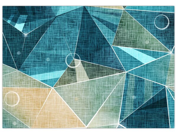 Tablou - Abstract turcoaz (70x50 cm)