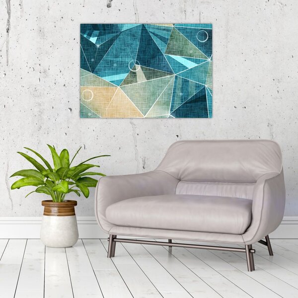 Tablou - Abstract turcoaz (70x50 cm)
