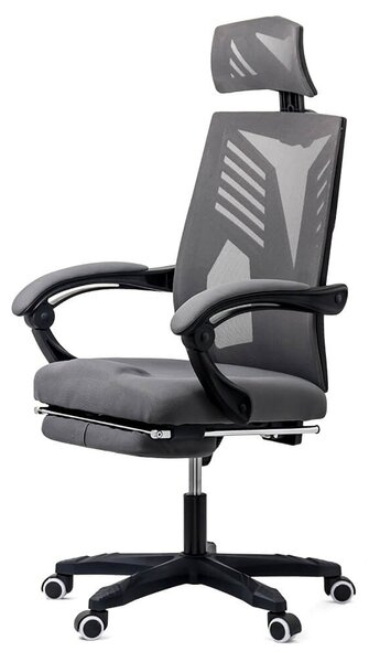 Scaun de birou pentru gaming din mesh si suport picioare OFF 427 gri