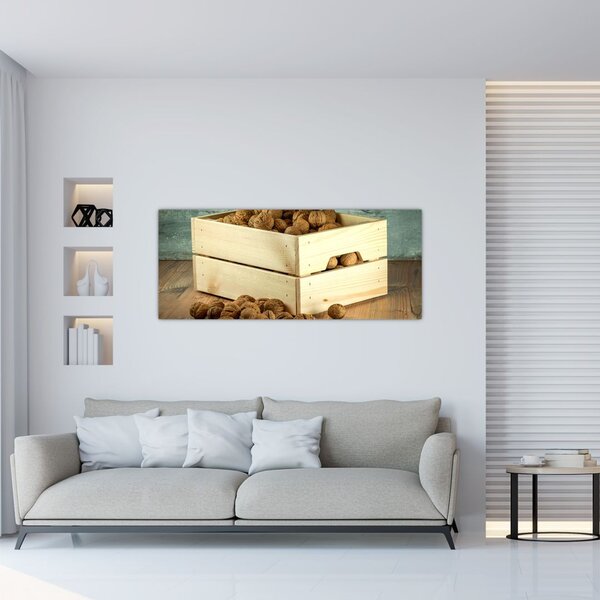 Tablou - Natură moartă de toamnă cu nuci (120x50 cm)