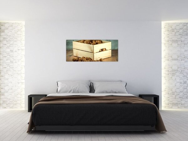 Tablou - Natură moartă de toamnă cu nuci (120x50 cm)