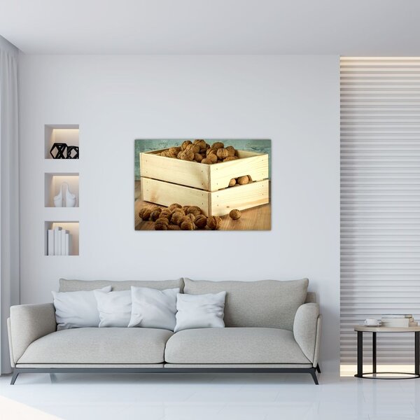 Tablou - Natură moartă de toamnă cu nuci (90x60 cm)