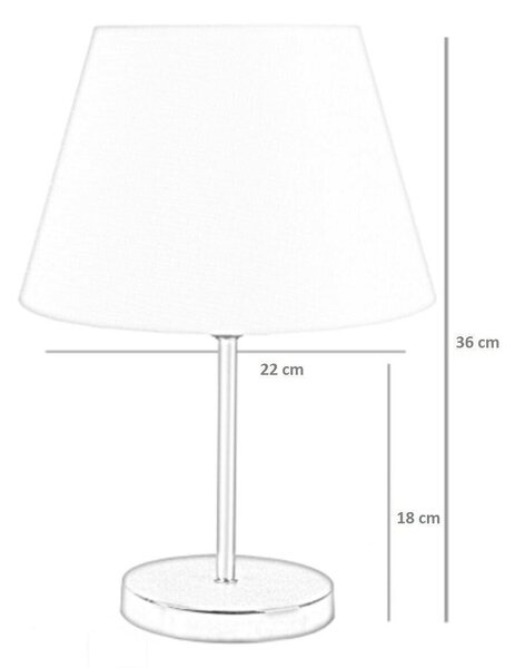 Veioză 203 Table Lamp, 22x22x36 cm
