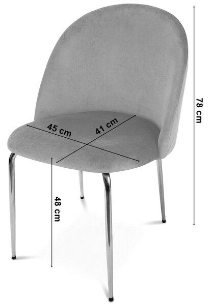 Scaun bucatarie INCA VELVET din catifea cu picioare aurii, crem