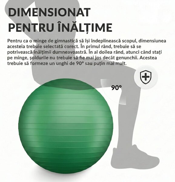 Minge gonflabila de gimnastica pentru fitness 75 cm