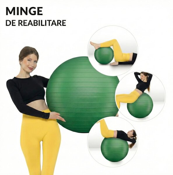 Minge gonflabila de gimnastica pentru fitness 75 cm