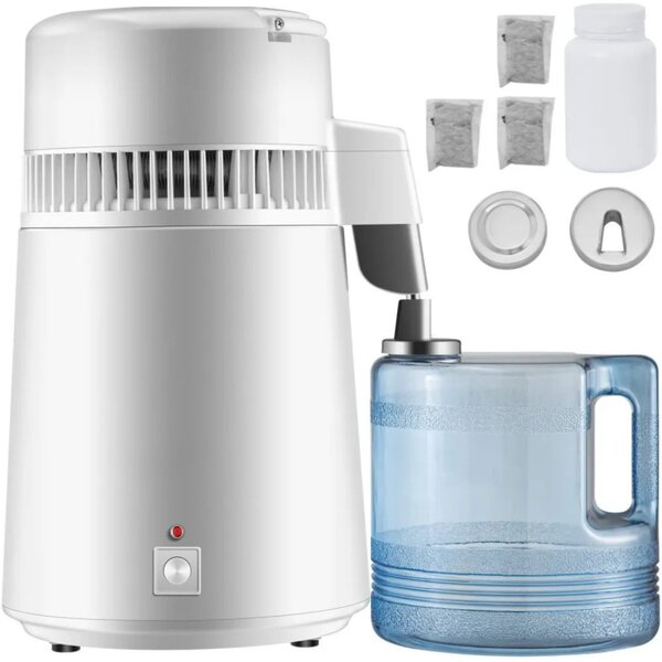 Distilator de Apa 4L, 750W, Inox, Eficienta Superioara, Ideal pentru Acasa si Birou