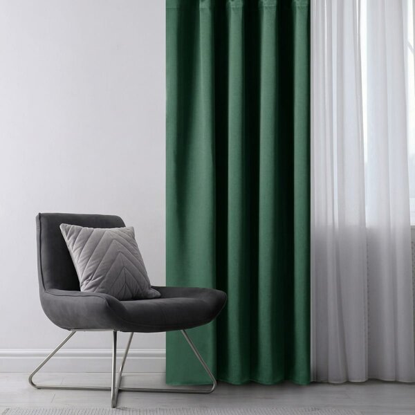 Draperie Blackout cu rejansa Verde Smarald 140x244 cm – Opacitate Ridicata