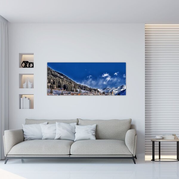 Tablou - Orășel de munte (120x50 cm)
