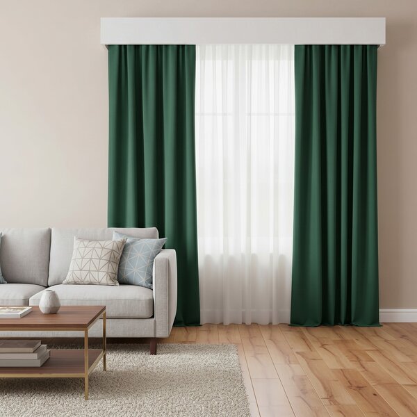 Draperie Blackout cu rejansa Verde Smarald 140x244 cm – Opacitate Ridicata