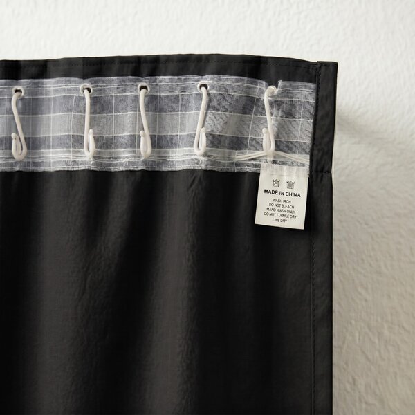 Draperie Blackout cu rejansa Neagra 140x244 cm – Opacitate 90%