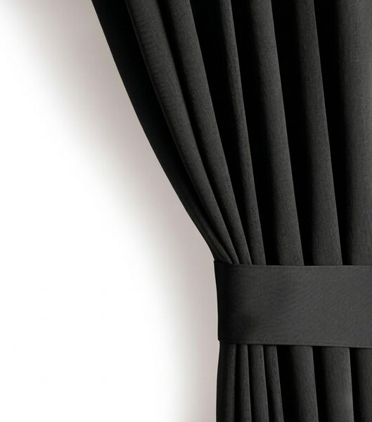 Draperie Blackout cu rejansa Neagra 140x244 cm – Opacitate 90%