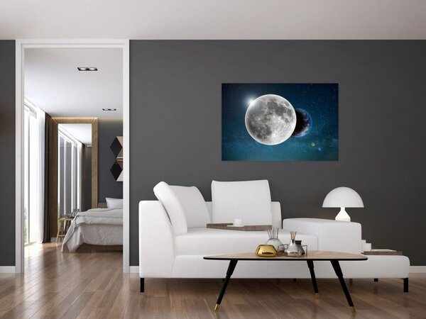 Tablou - Pământul în eclipsa de lună (90x60 cm)