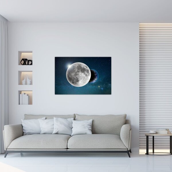 Tablou - Pământul în eclipsa de lună (90x60 cm)