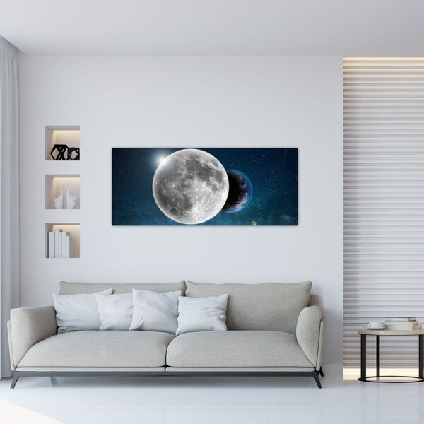 Tablou - Pământul în eclipsa de lună (120x50 cm)