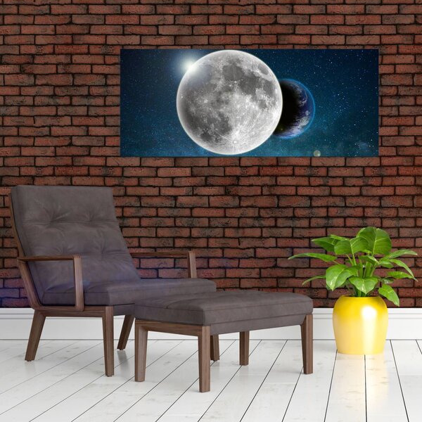 Tablou - Pământul în eclipsa de lună (120x50 cm)