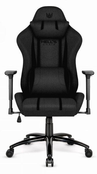 Scaun ergonomic pentru jocuri HC-1013 - husă textilă neagră de înaltă calitate