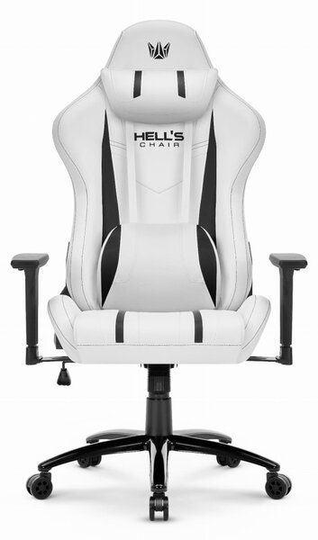 Scaun de gaming ergonomic HC-1013 - scaun de birou alb cu cotiere 3D