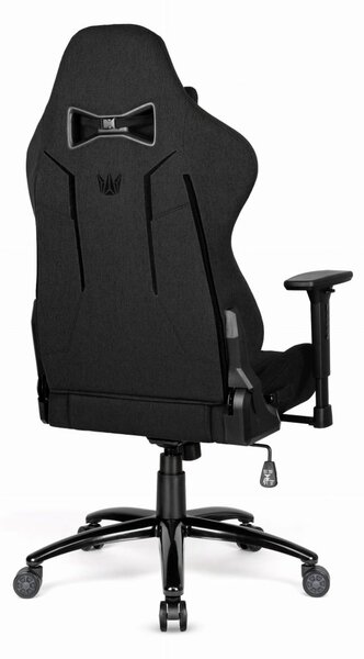 Scaun ergonomic pentru jocuri HC-1013 - husă textilă neagră de înaltă calitate