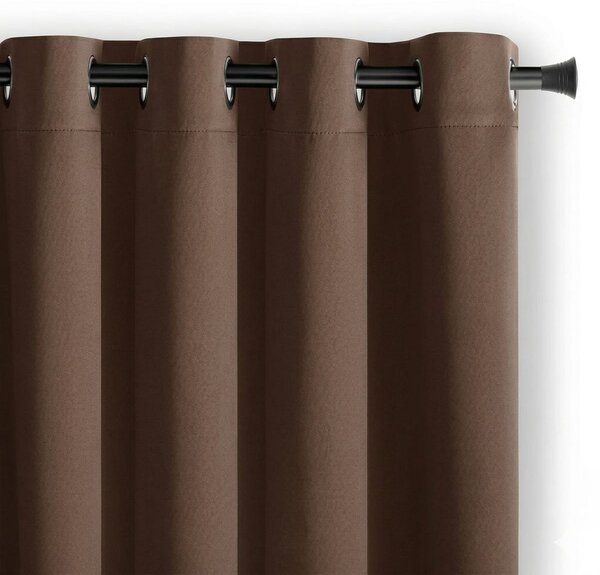 Draperie Blackout Maro cu Inele Argintii 140x244 cm – Opacitate 90%
