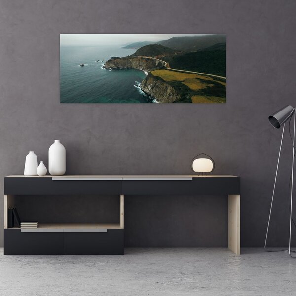 Tablou - Stânci în ocean (120x50 cm)