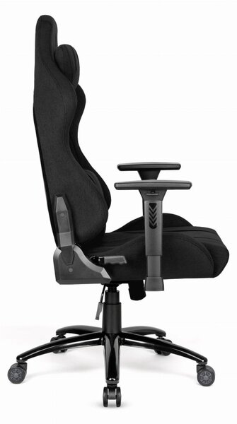 Scaun ergonomic pentru jocuri HC-1013 - husă textilă neagră de înaltă calitate