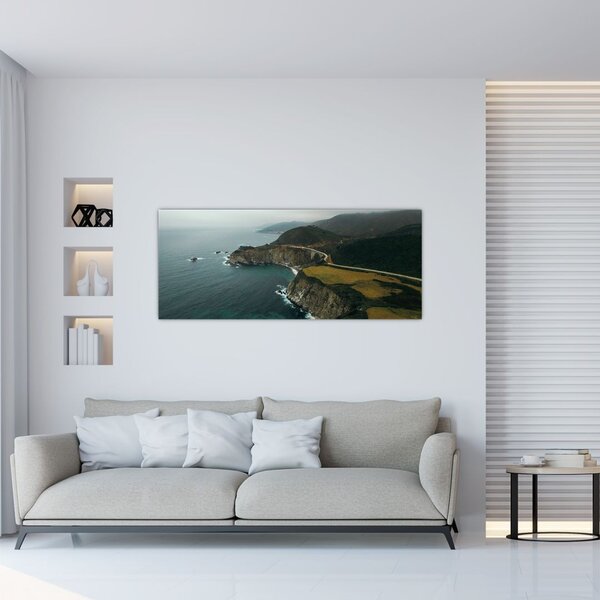 Tablou - Stânci în ocean (120x50 cm)