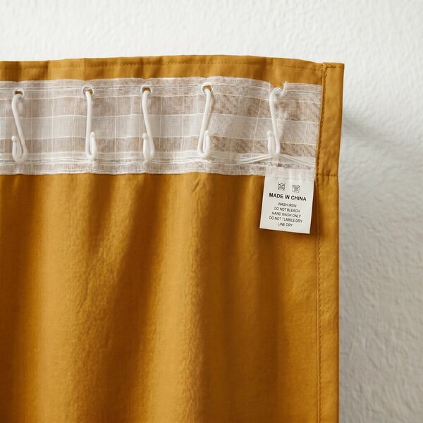 Draperie Blackout cu rejansa Galben Mustar 140x244 cm – Opacitate 90%