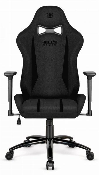Scaun ergonomic pentru jocuri HC-1013 - husă textilă neagră de înaltă calitate