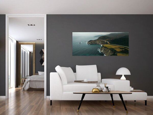 Tablou - Stânci în ocean (120x50 cm)