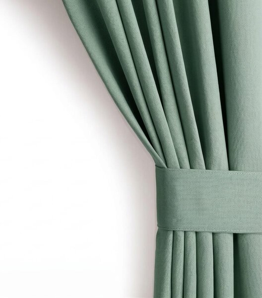 Draperie Blackout cu rejansa Verde Menta 140x262 cm – Opacitate 90%