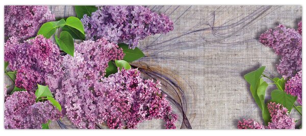 Tablou - Flori de liliac (120x50 cm)