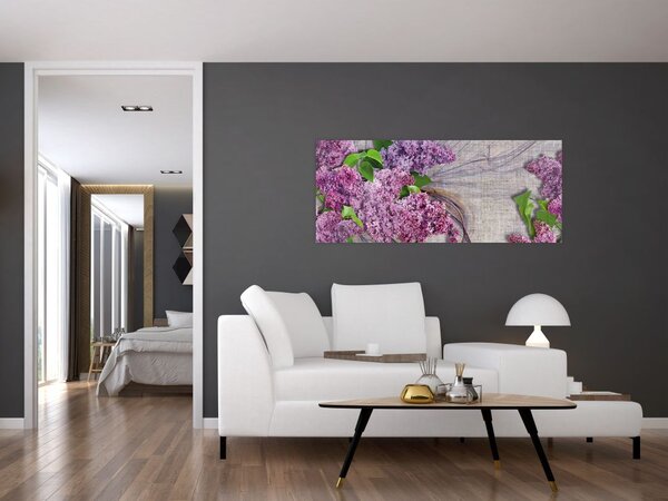 Tablou - Flori de liliac (120x50 cm)