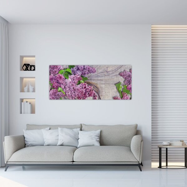 Tablou - Flori de liliac (120x50 cm)