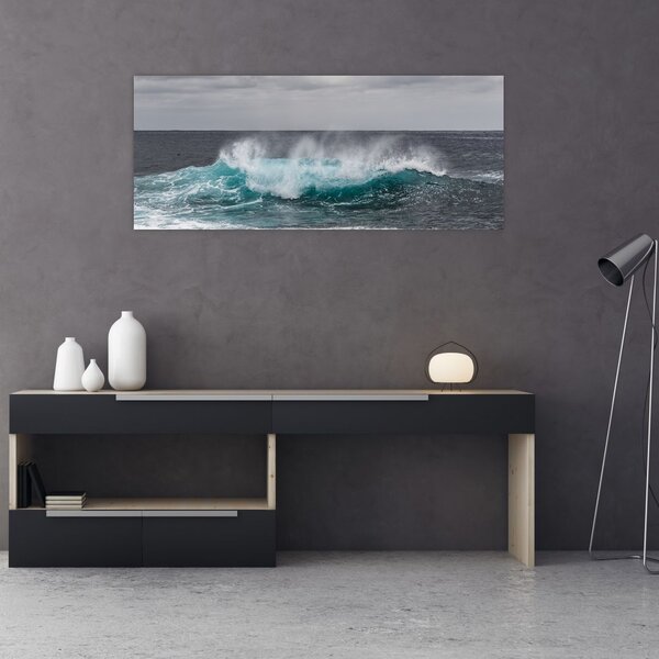 Tablou - Valuri pe ocean (120x50 cm)