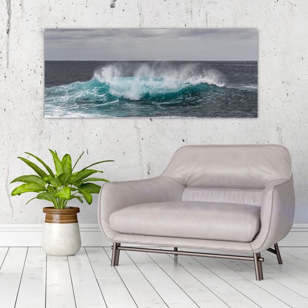 Tablou - Valuri pe ocean (120x50 cm)