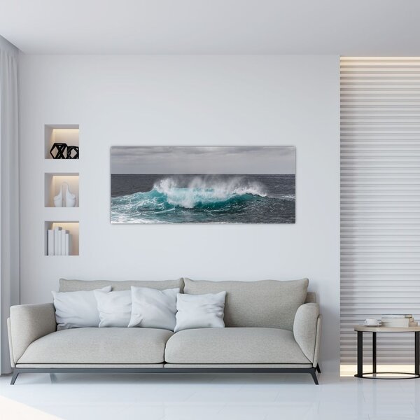 Tablou - Valuri pe ocean (120x50 cm)