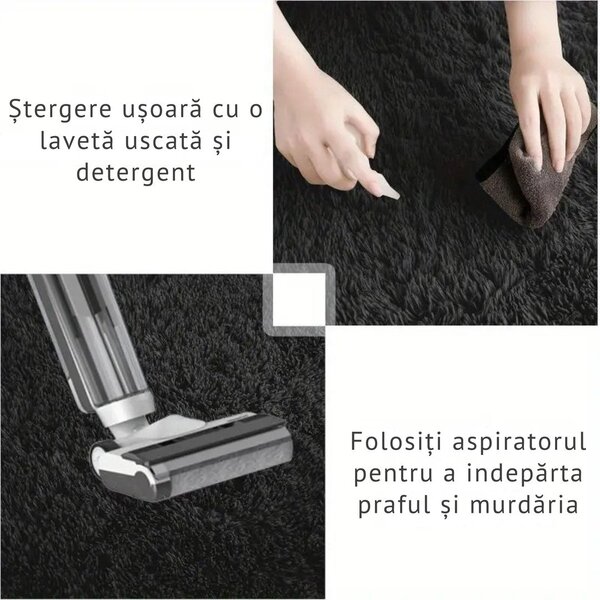 Covor Pufos Premium, Negru 200x280cm
